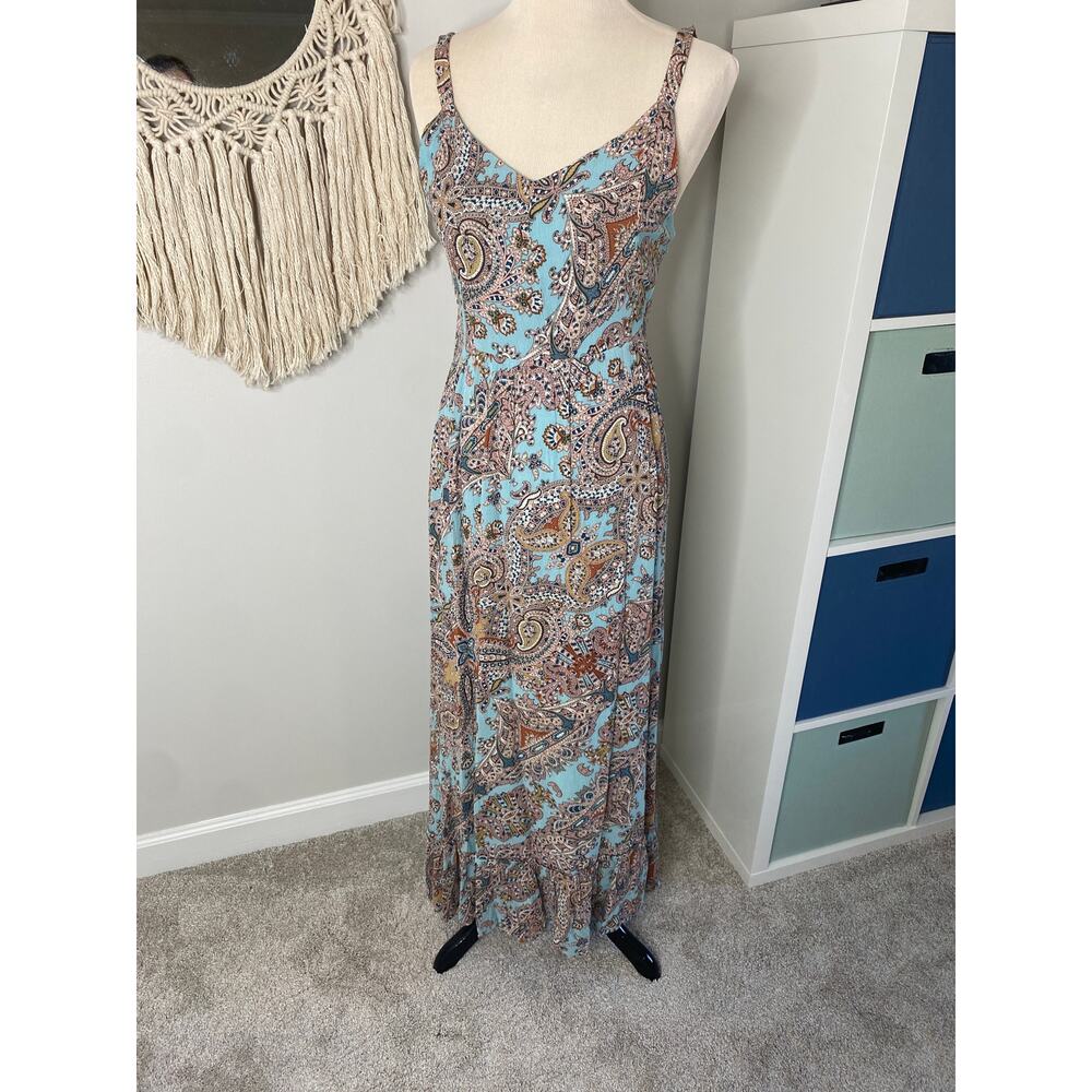 Cynthia Rowley Blue Paisley Maxi Dress